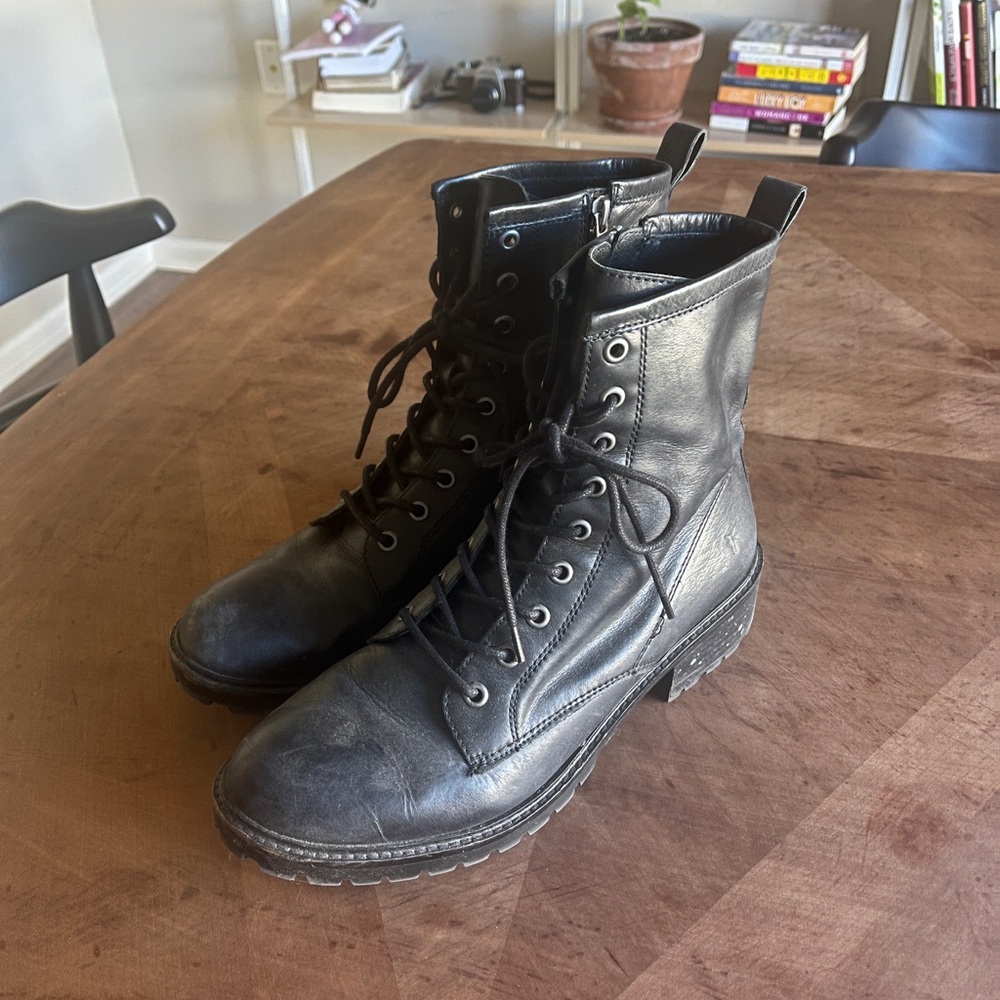 Frye combat boots!